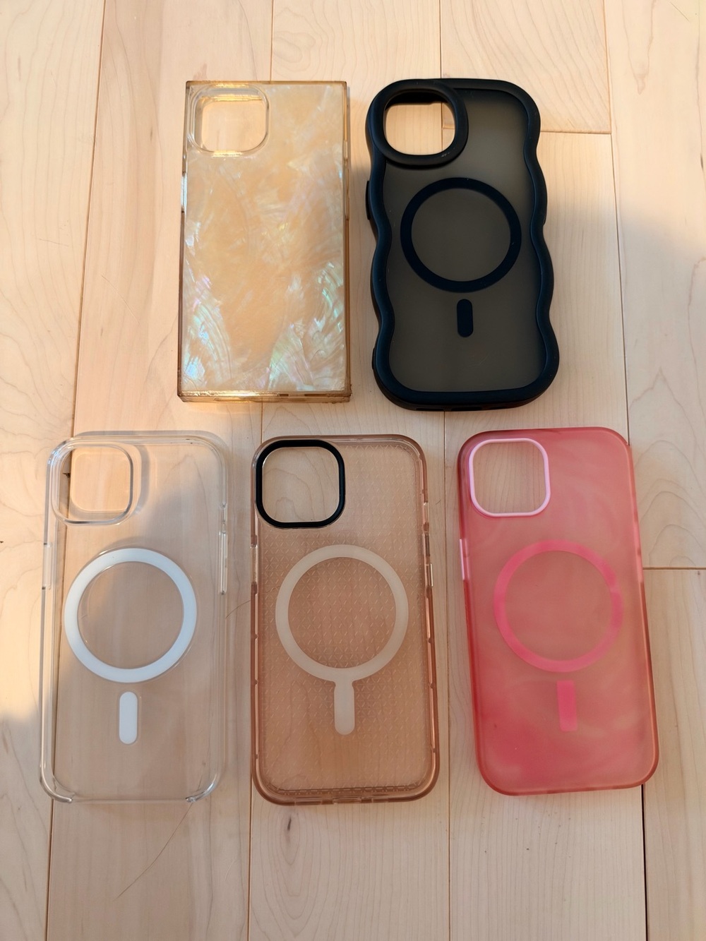 Apple iPhone Case Lot - Black, Clear, Rose Gold, Pink, Iridescent